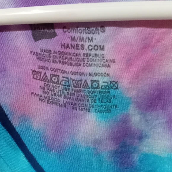 Tie Dyed Hanes V-Neck Tee - Picture 2 of 4